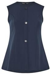 LIMITED COLLECTION Curve Navy Blue Seam Detail Waistcoat