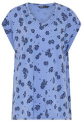 YOURS Plus Size Blue Daisy Print V-Neck T-Shirt | Yours Clothing 5