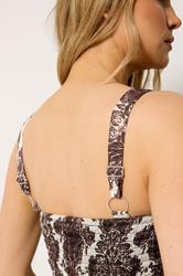 LTS Tall Women's Chocolate Brown Paisley Maxi Dress | Long Tall Sally 4