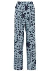 LTS Tall Women's Blue Coastal Print Wide Leg Trousers | Long Tall Sally 6