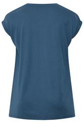 YOURS Plus Size Denim Blue Basic T-Shirt | Yours Clothing 6