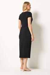 LTS Tall Women's Black Scuba Buckle Midi Dress | Long Tall Sally 2
