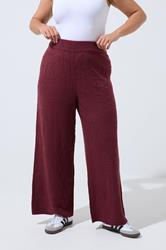 LIMITED COLLECTION Plus Size Red Rose Jacquard Trouser 1
