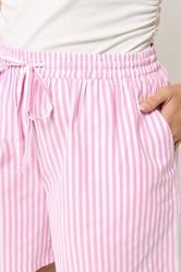 YOURS Plus Size Pink Stripe Shorts | Yours Clothing 4