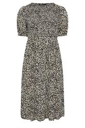 YOURS Curve Brown Leopard Midi Dress