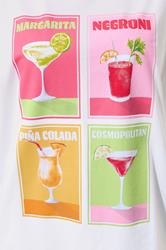 LIMITED COLLECTION Plus Size White Cocktail Graphic T-Shirt | Yours Clothing 4