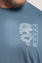 BadRhino Big & Tall Blue Dragon Graphic T-Shirt | BadRhino 7