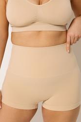 YOURSET Plus Size 2 PACK Black & Nude Seamless Control High Waisted Shorts | Yours Clothing 4