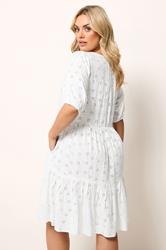 YOURS Plus Size White Broderie Anglaise Tiered Dress | Yours Clothing 2