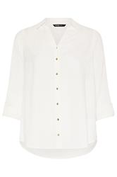 YOURS Curve Ivory White Button Through Blouse