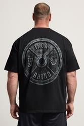 IronRhino Big & Tall Black Weight Plate T-Shirt | BadRhino 2