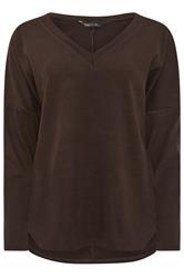 M&Co Chocolate Brown Long Sleeve Top M&Co 5