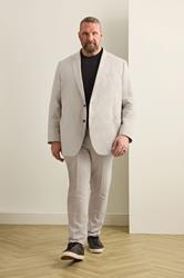 BadRhino Tailoring Big & Tall Oatmeal Brown Linen Suit Jacket | BadRhino 3
