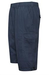 BadRhino Big & Tall Navy Blue Long Length Cargo Shorts | BadRhino 8