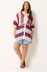 YOURS Plus Size Ivory White Crochet Shirt | Yours Clothing 1