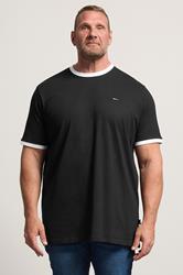 BadRhino Big & Tall Black Extra Long Ringer T-Shirt | BadRhino 3