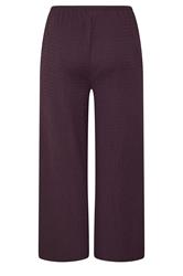 YOURS Plus Size Purple Wide Leg Crinkle Trousers | Yours Clothing 7