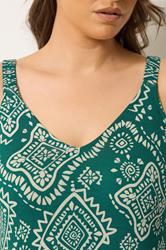 YOURS Plus Size Blue Abstract Print Throw On Midaxi Dress | Yours Clothing 4