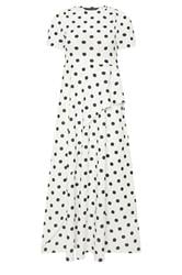 PixieGirl Petite White Polka Dot Print Maxi Dress