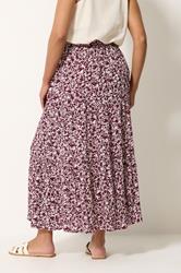 M&Co Purple Ditsy Floral Crinkle Maxi Skirt | M&Co 2