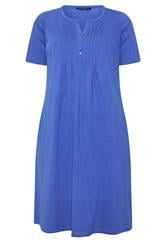 EVANS vestido de algodón azul Henley