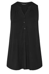 EVANS Plus Size Black Sleeveless Stretch Top | Evans 5