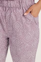 YOURS Plus Size Lilac Purple Paisley Cropped Trousers | Yours Clothing 4