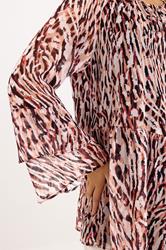 STAR Orange Abstract Frill Sleeve Blouse | StarByJM 4