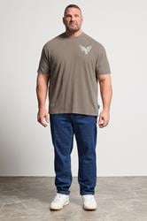 BadRhino Big & Tall Brown Acid Wash Falcon Graphic T-Shirt | BadRhino 2