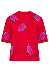 LIMITED COLLECTION Plus Size Red Knitted Boxy Top  5