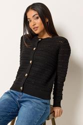 M&Co Petite Black Crochet Cardigan | M&Co 3