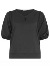 YOURS Plus Size Black Puff Sleeve Top | Yours Clothing 5