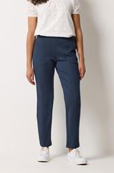 M&Co Navy Blue Ponte Seam Detail Trousers | M&Co 3