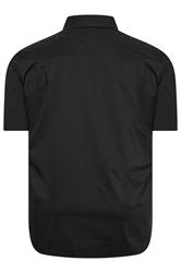 D555 Big & Tall Black Short Sleeve Non Iron Stretch Shirt | BadRhino 4