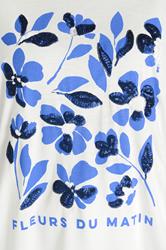EVANS Plus Size White Floral Print Graphic T-Shirt | Evans 5