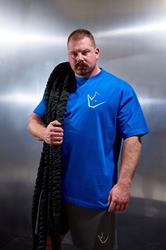 IronRhino Big & Tall Cobalt Blue Old English Logo T-Shirt | BadRhino 3
