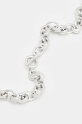 Textured Circle Link Bracelet | Yours Clothing 2