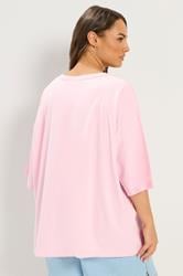 YOURS Plus Size Pink 'La Patisserie' Graphic T-Shirt | Yours Clothing 2