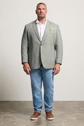 BadRhino Tailoring Big & Tall Green Linen Blazer | BadRhino 2