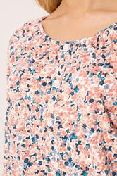 M&Co Orange Floral Button Down Cotton Blouse | M&Co 4