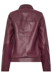 LTS PREMIUM Tall Women's Burgundy Red Leather Bomber Jacket | Long Tall Sally 2