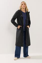 LTS Tall Women's Black Waterproof Longline Jacket | Long Tall Sally 3