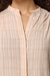 M&Co Orange Stripe Short Puff Sleeve Blouse | M&Co 4
