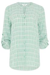 M&Co Green Stripe Notch Neck Blouse | M&Co 5