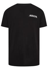 JACK & JONES Big & Tall Black 'St. Tropez' Print Tee | BadRhino 4