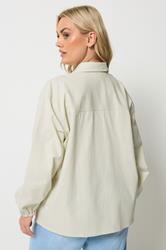 YOURS Plus Size Ivory White Utility Shacket | Yours Clothing 5
