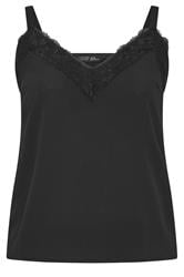 LIMITED COLLECTION Plus Size Black Lace Vest Top | Yours Clothing 5