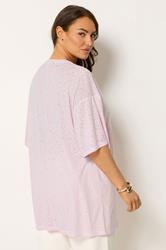 YOURS Plus Size Pink Animal Burnout T-Shirt | Yours Clothing 2