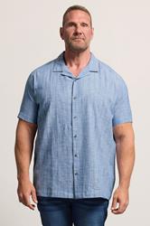 BadRhino Big & Tall Blue Textured Stripe Shirt 2