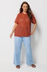 YOURS Plus Size Burnt Orange Button Through Cardigan | Yours Clothing 1